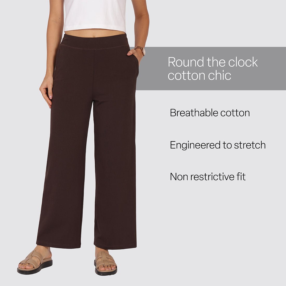 AM:PM Cotton Wide Legged Pants Tall - BlissClub