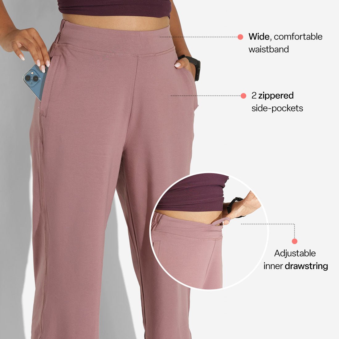 AM:PM Cotton Wide Legged Pants Tall - BlissClub