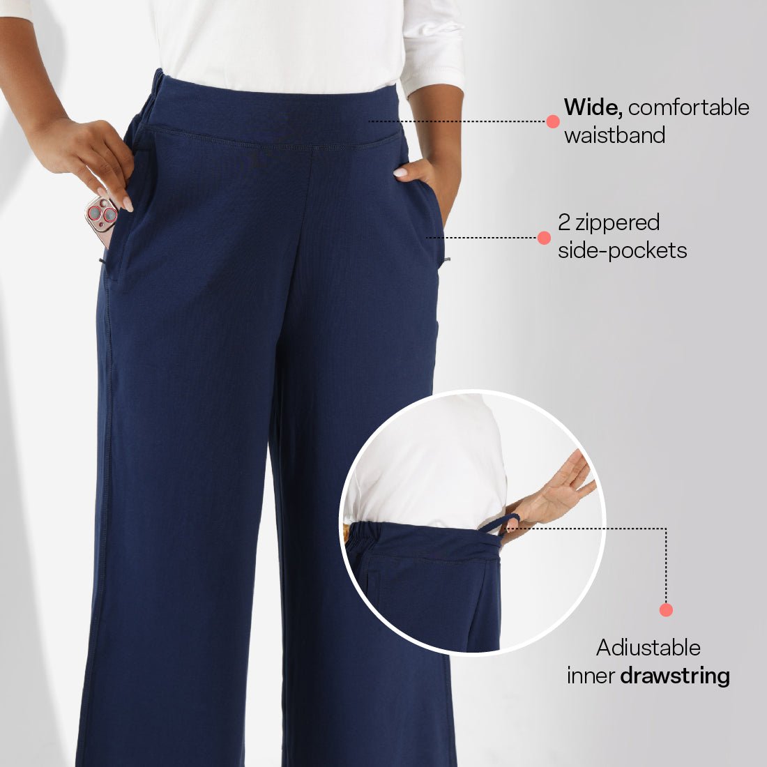 AM:PM Cotton Wide Legged Pants Tall - BlissClub