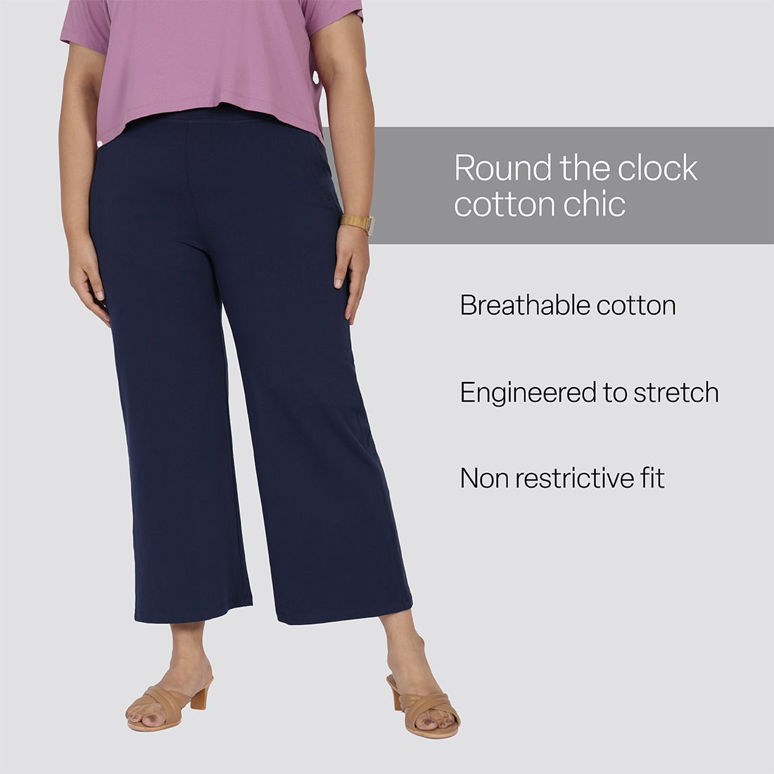 AM:PM Cotton Wide Legged Pants Tall - BlissClub