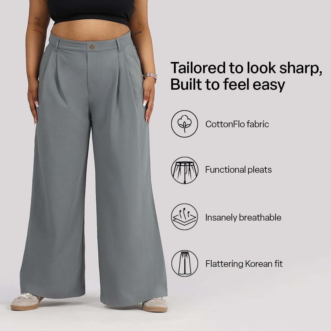 AM:PM Korean Cotton Pants - BlissClub