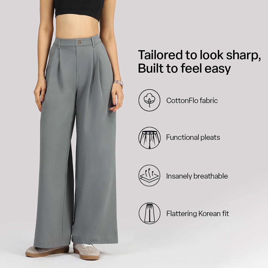 AM:PM Korean Cotton Pants - BlissClub