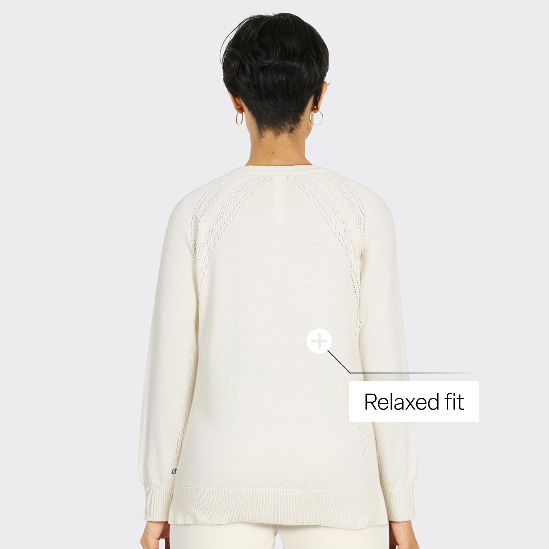 At-Ease Cotton Knit Pointelle Top - Full