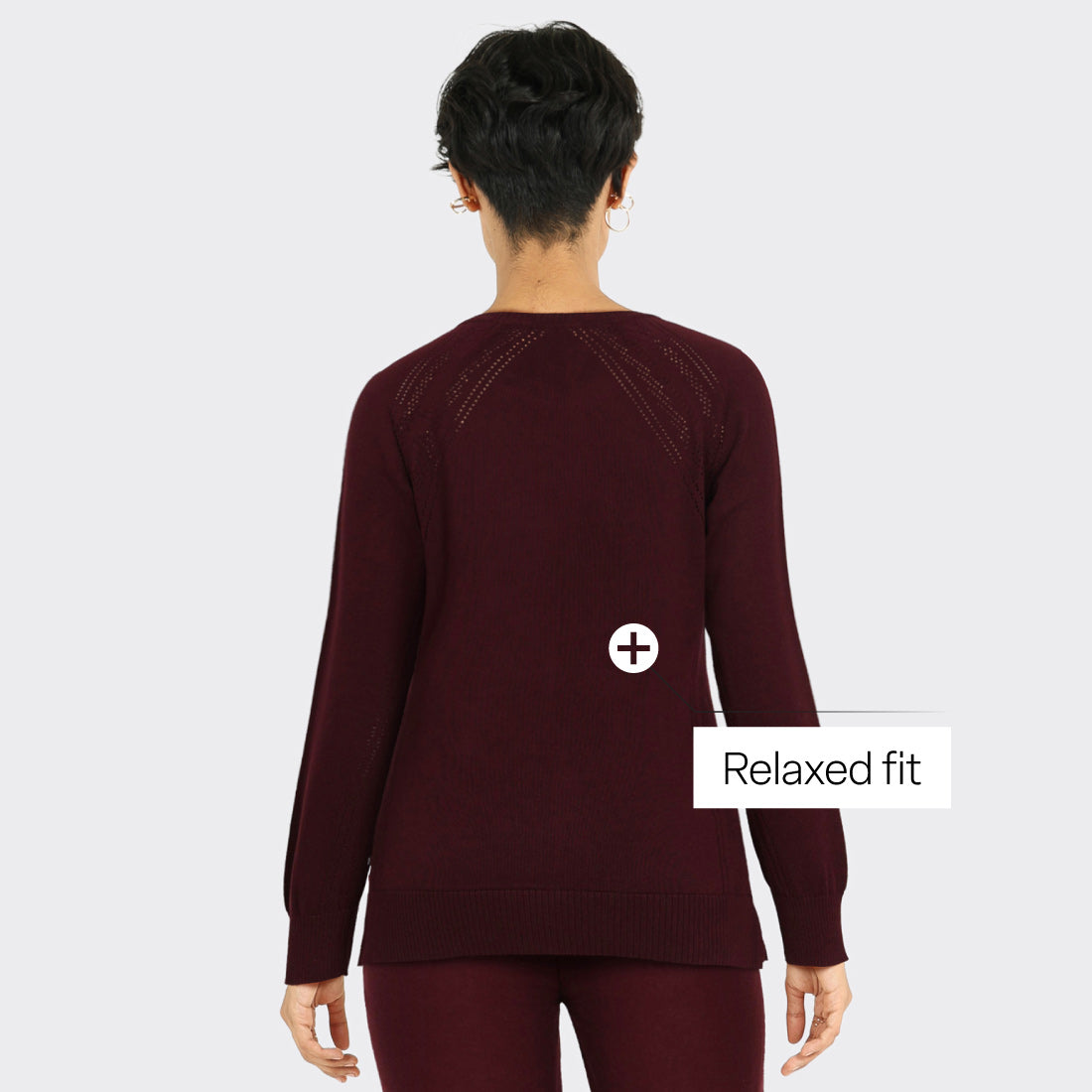 At-Ease Cotton Knit Pointelle Top - Full