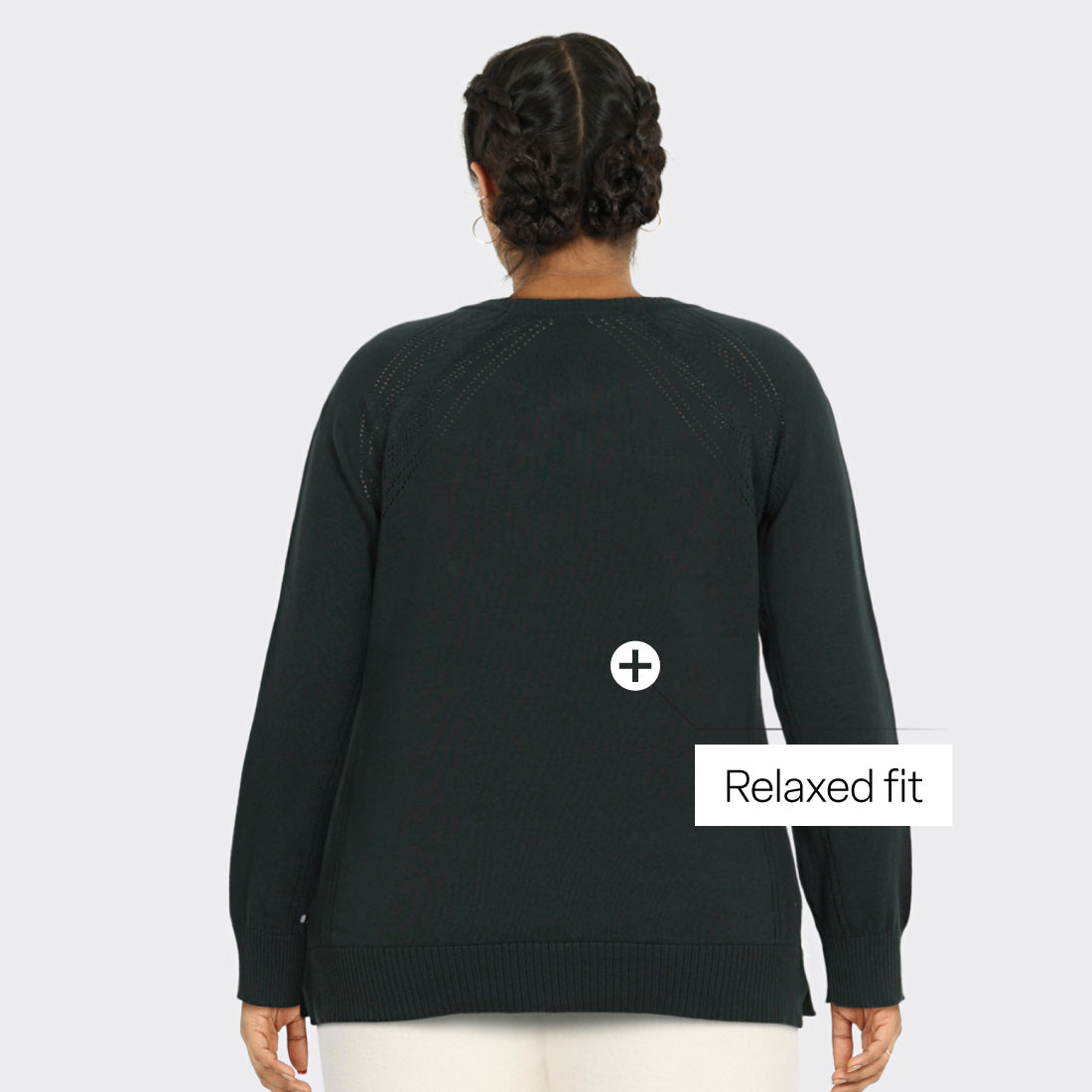 At-Ease Cotton Knit Pointelle Top - Full