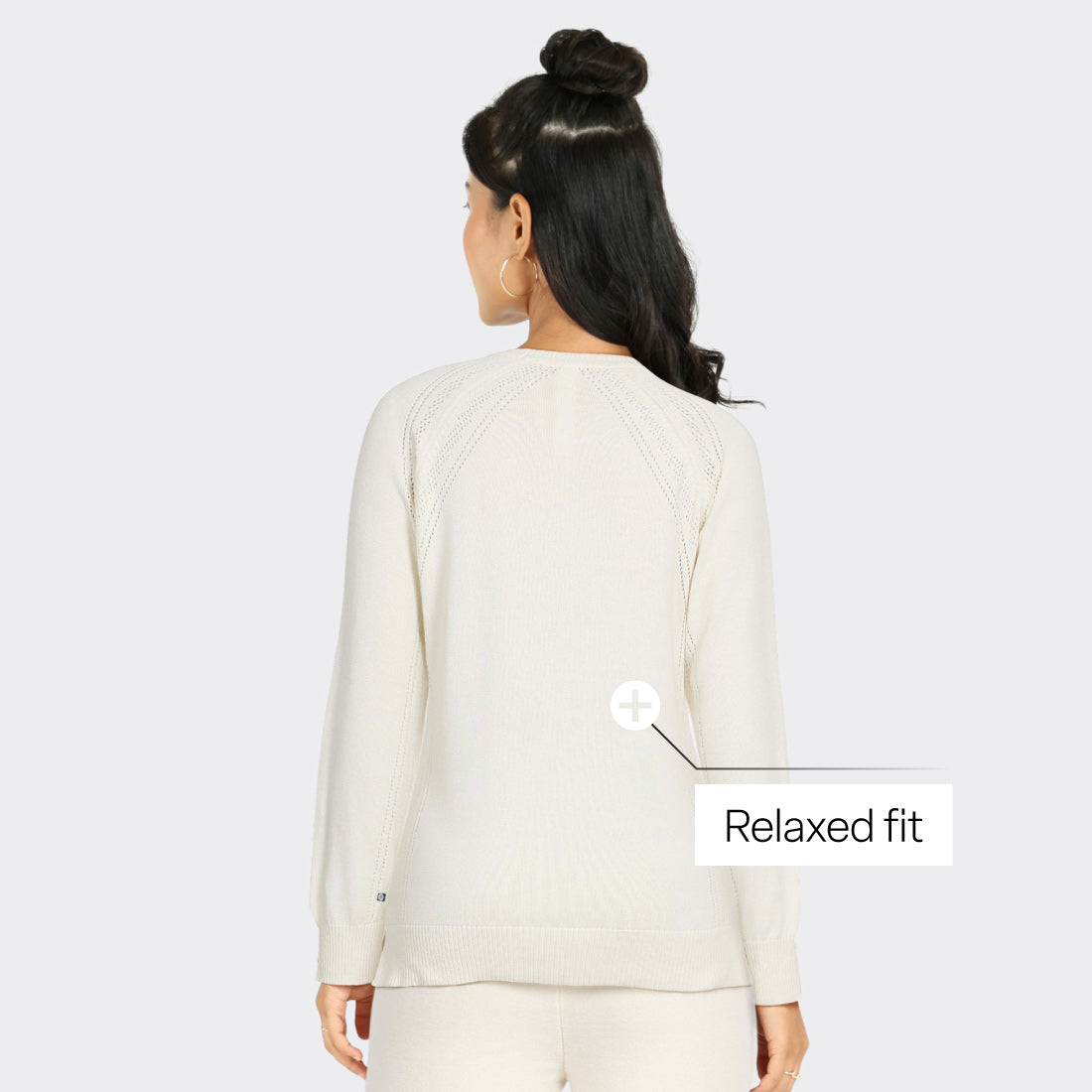 At-Ease Cotton Knit Pointelle Top - Full