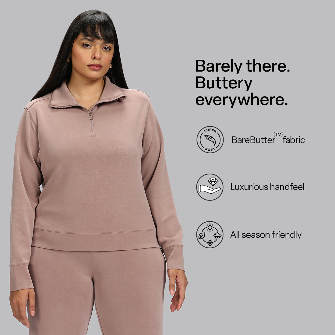 BareButter™ Pullover With Zipper
