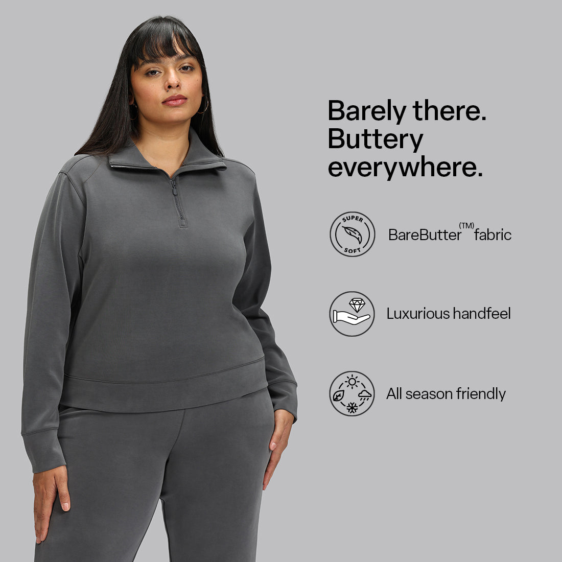 BareButter™ Pullover With Zipper