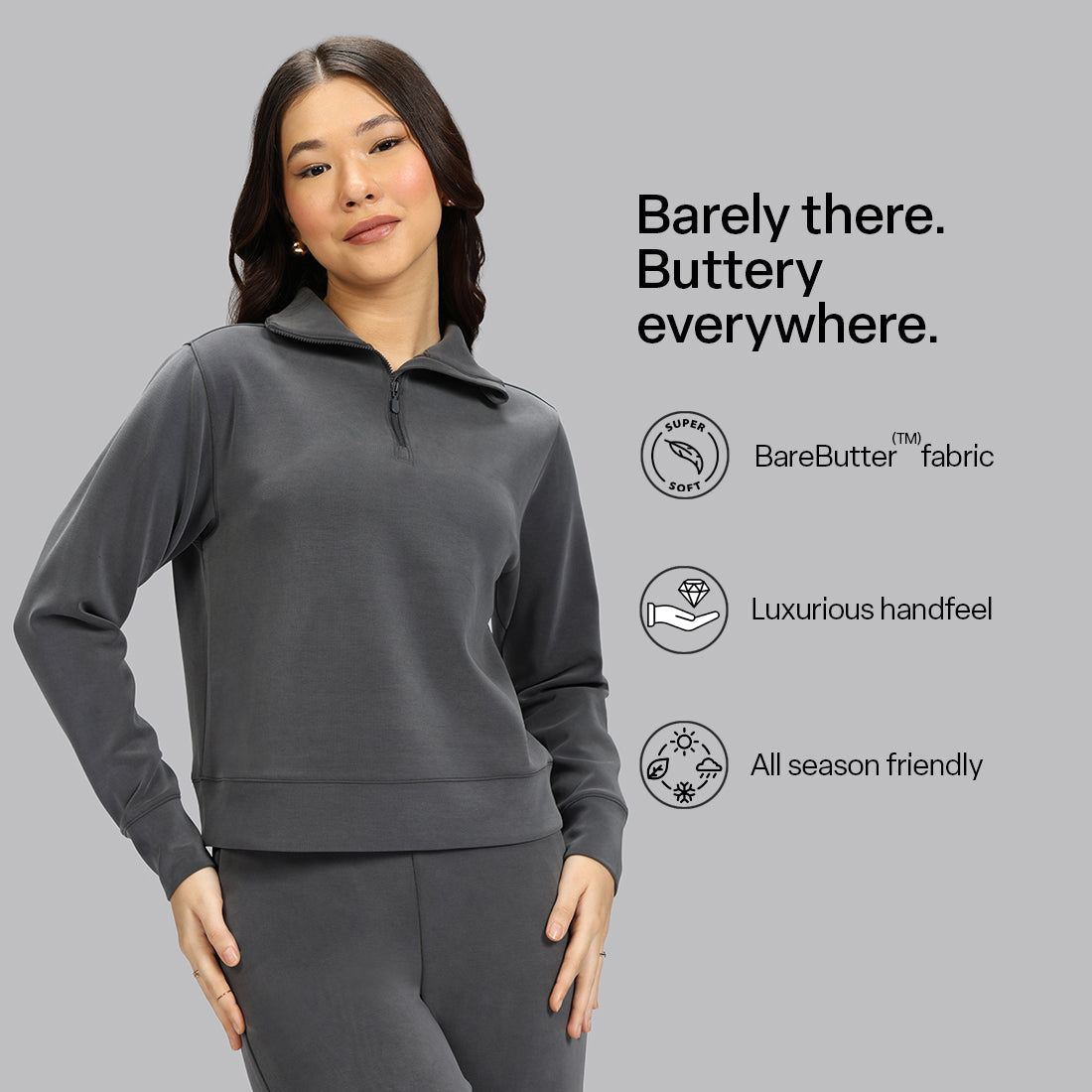 BareButter™ Pullover With Zipper