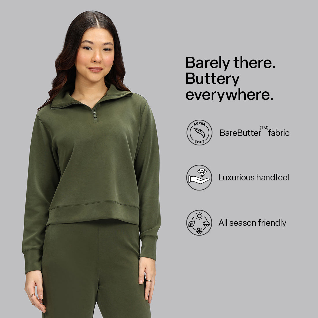 BareButter™ Pullover With Zipper