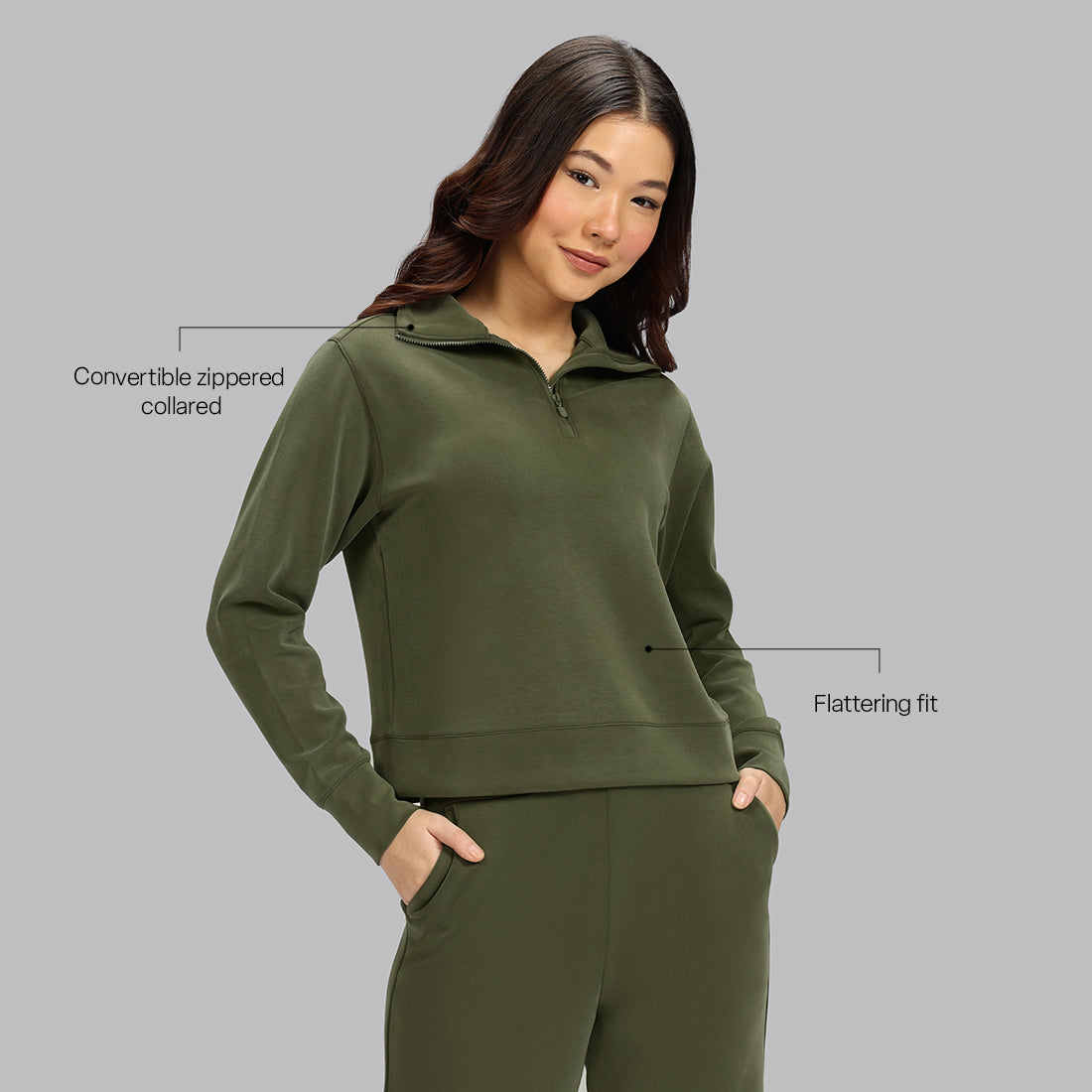 BareButter™ Pullover With Zipper