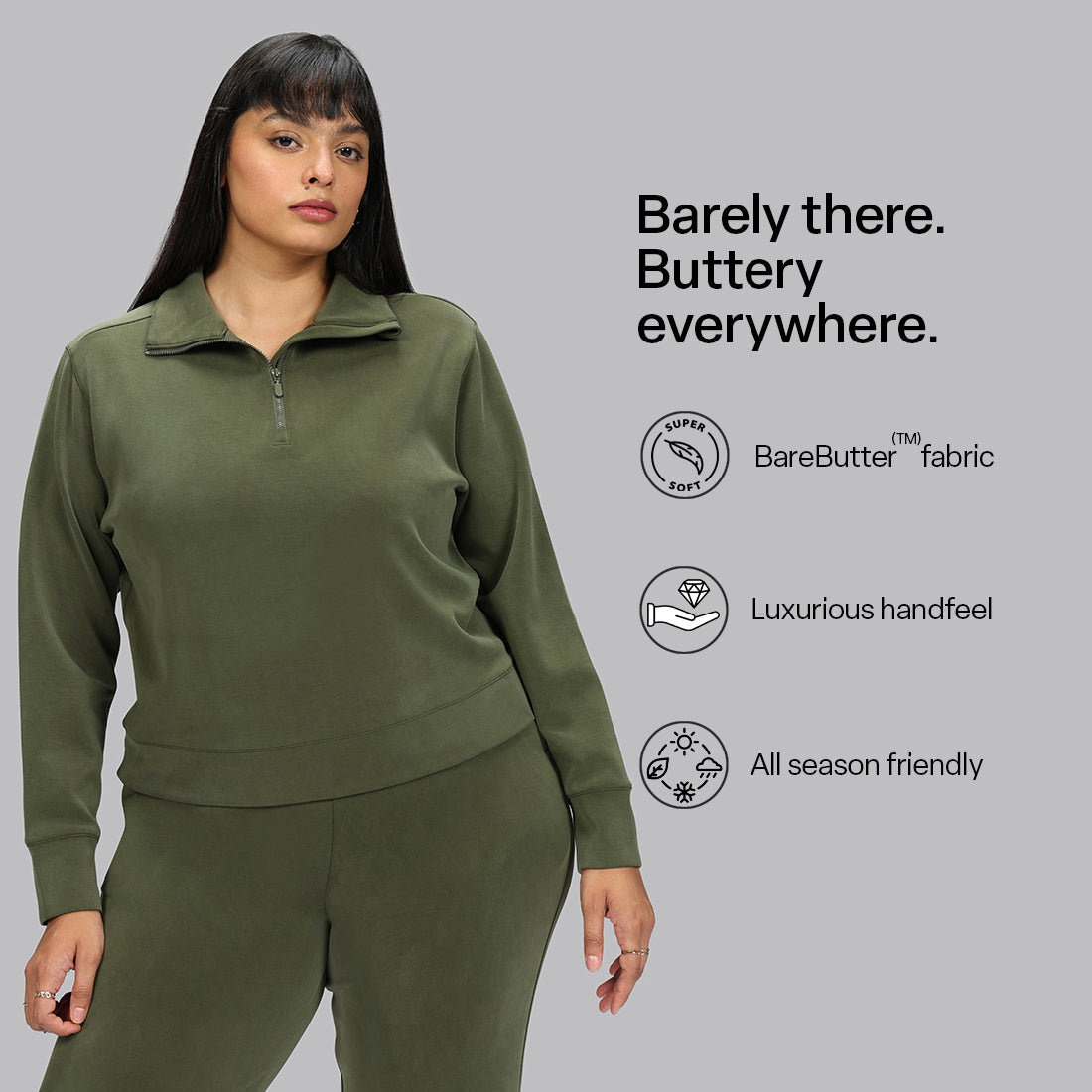 BareButter™ Pullover With Zipper