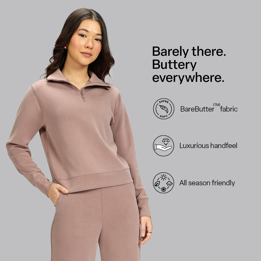 BareButter™ Pullover With Zipper