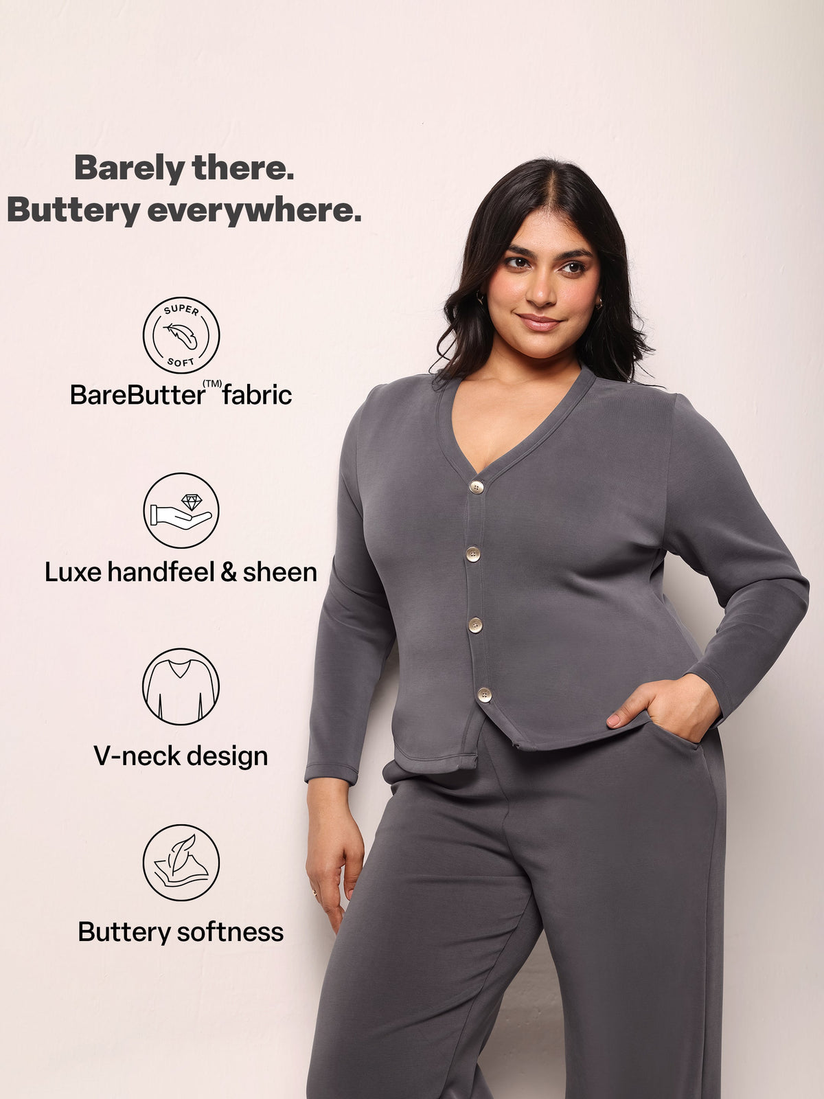 BareButter™ V-Neck Cardigan - BlissClub