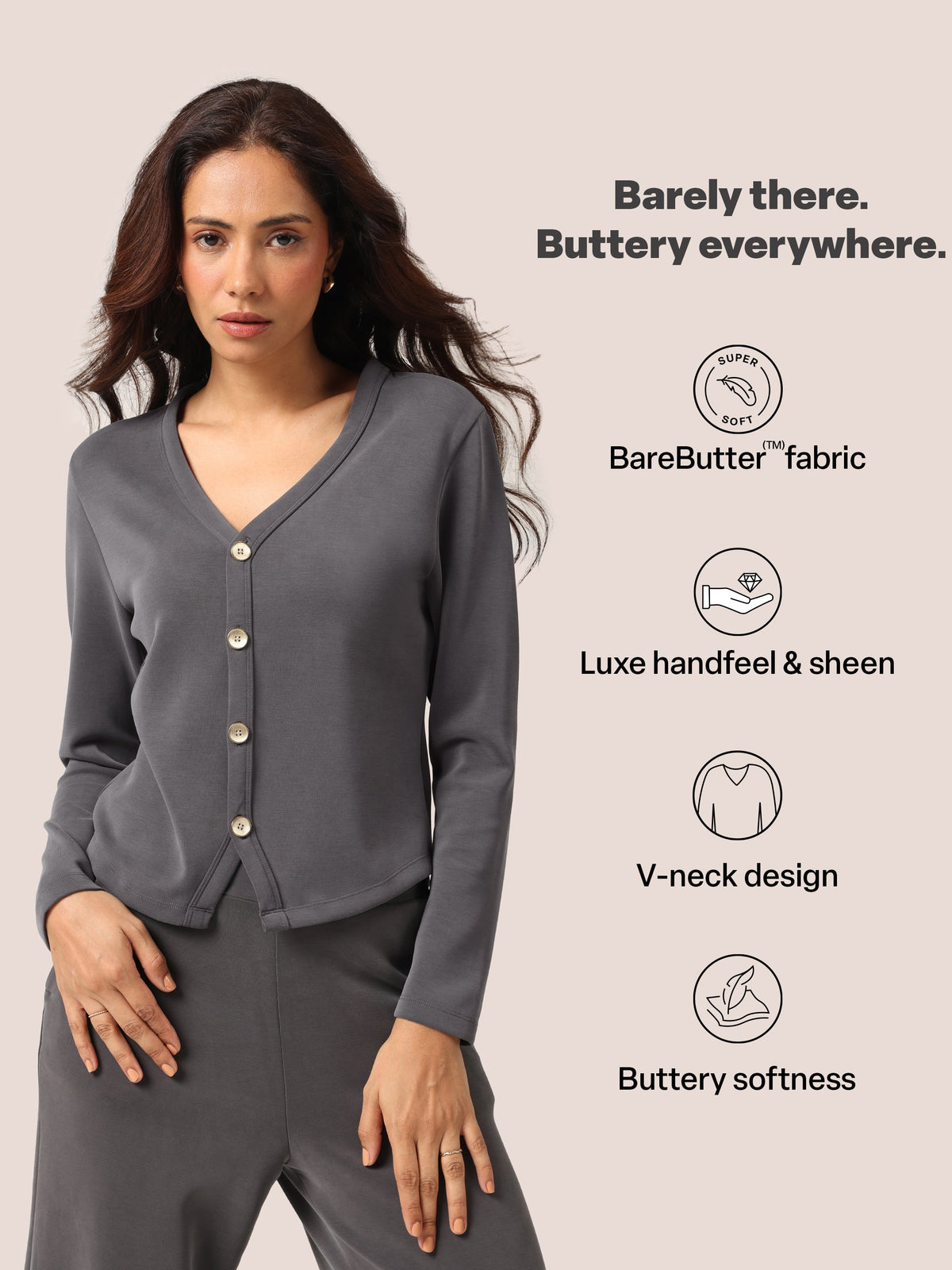 BareButter™ V-Neck Cardigan - BlissClub
