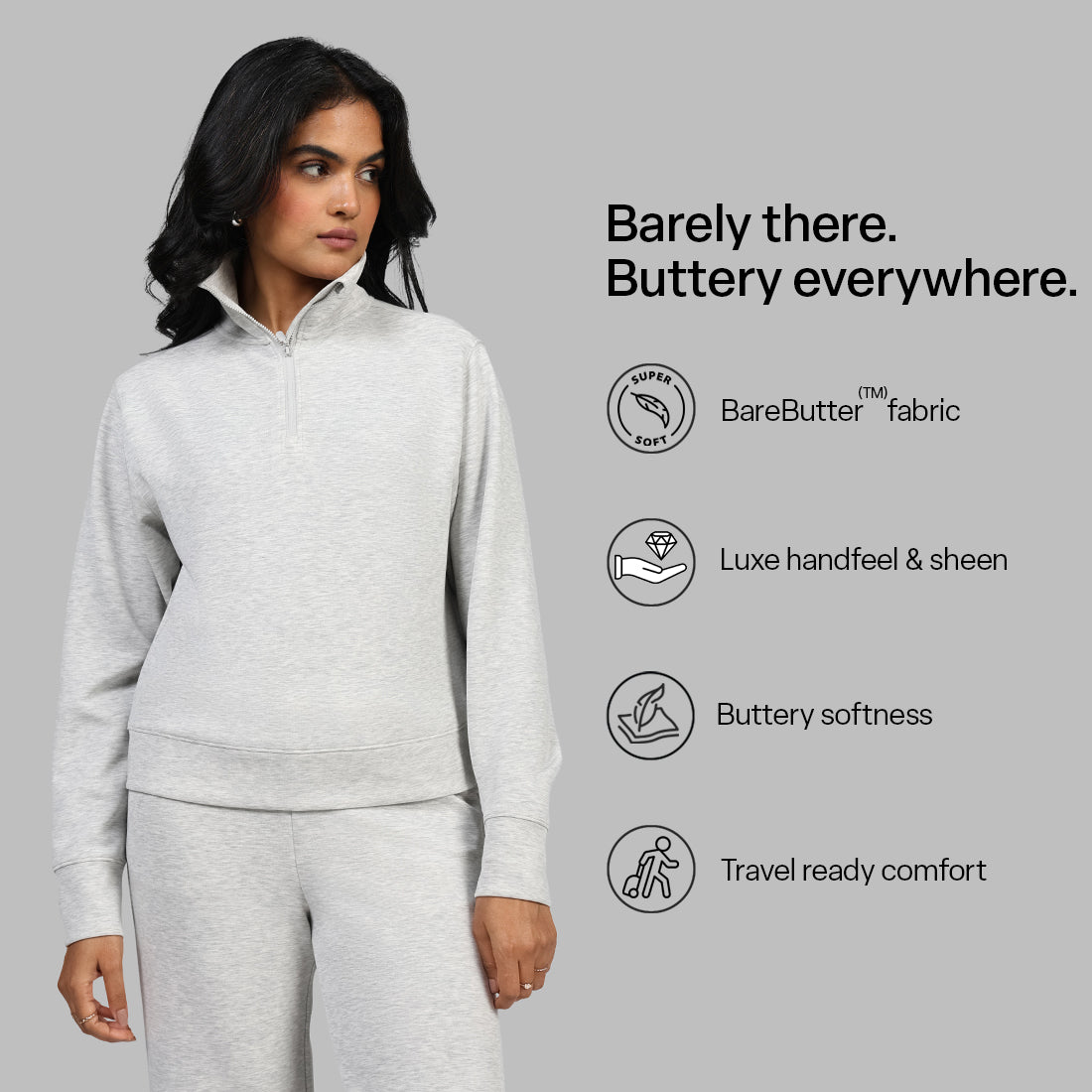 BareButter™ Pullover With Zipper