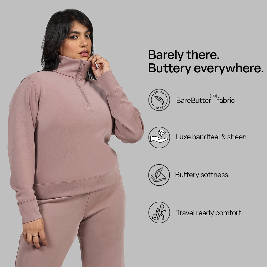 BareButter™ Pullover With Zipper