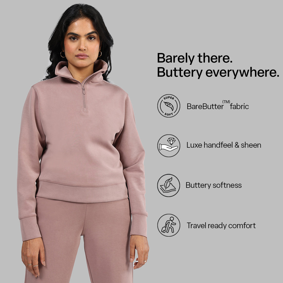 BareButter™ Pullover With Zipper