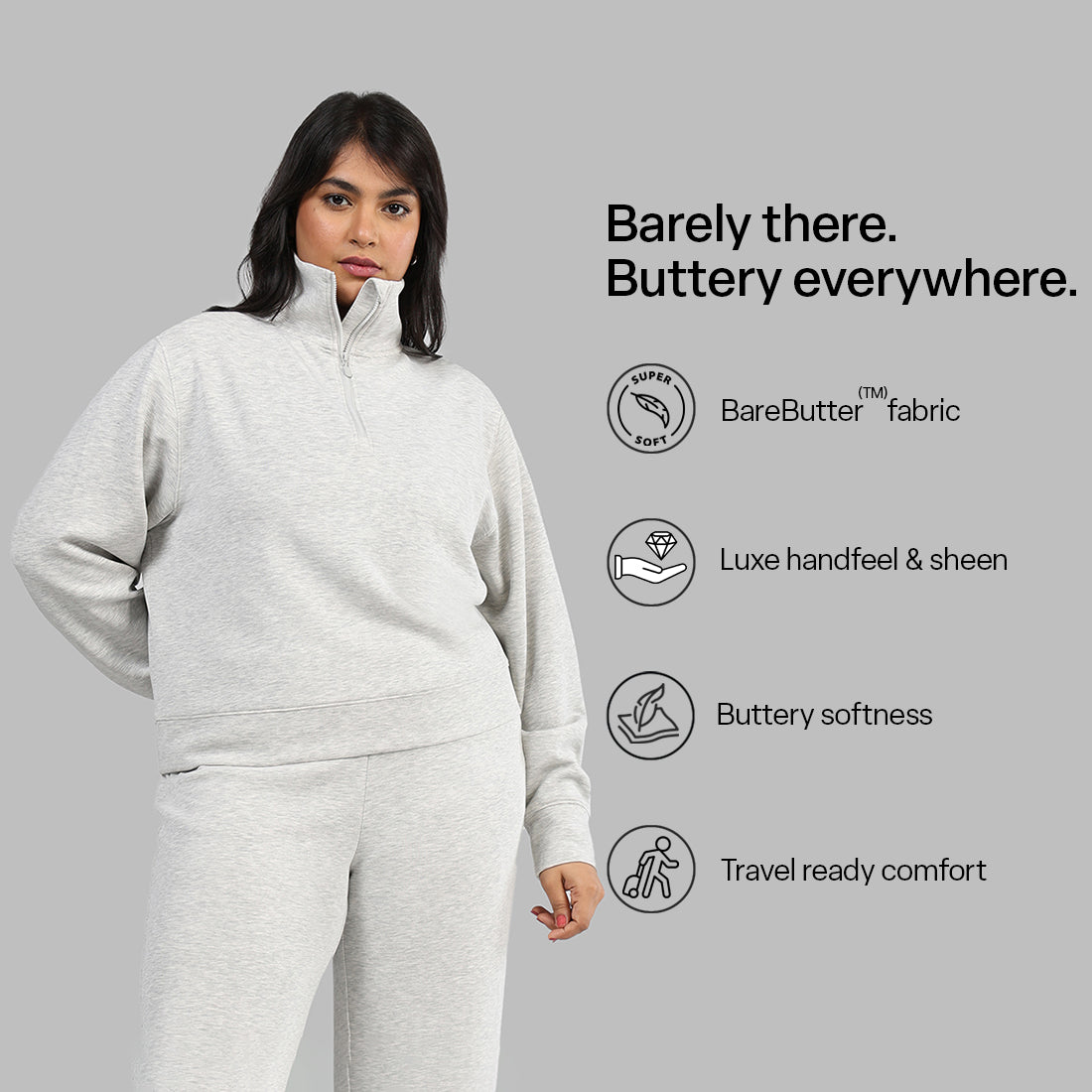 BareButter™ Pullover With Zipper