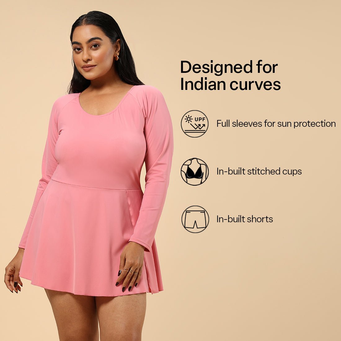 Bliss Swim Full Sleeve Dress - BlissClub