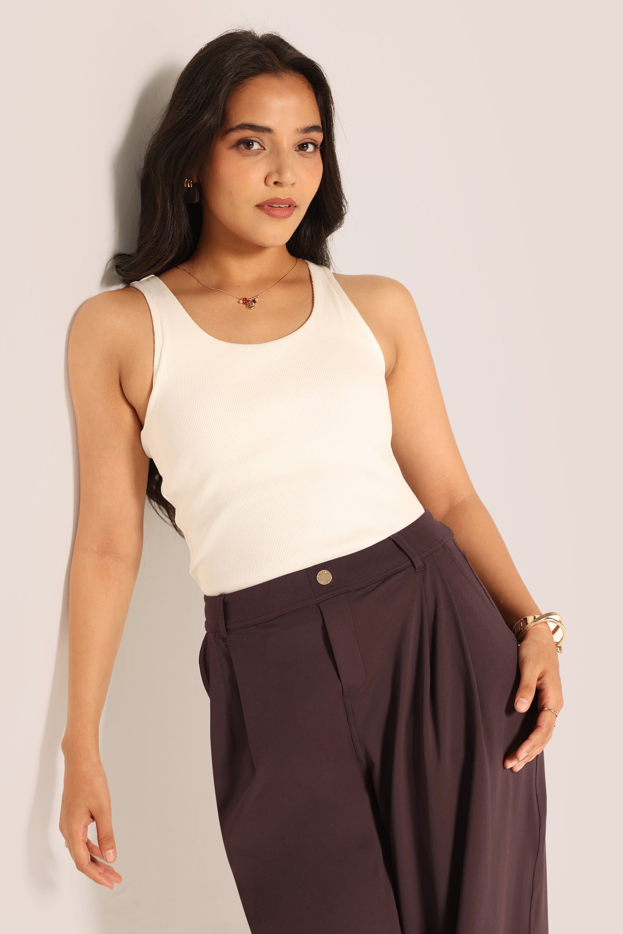 Blissentials Round Neck Built In Bra Top - BlissClub
