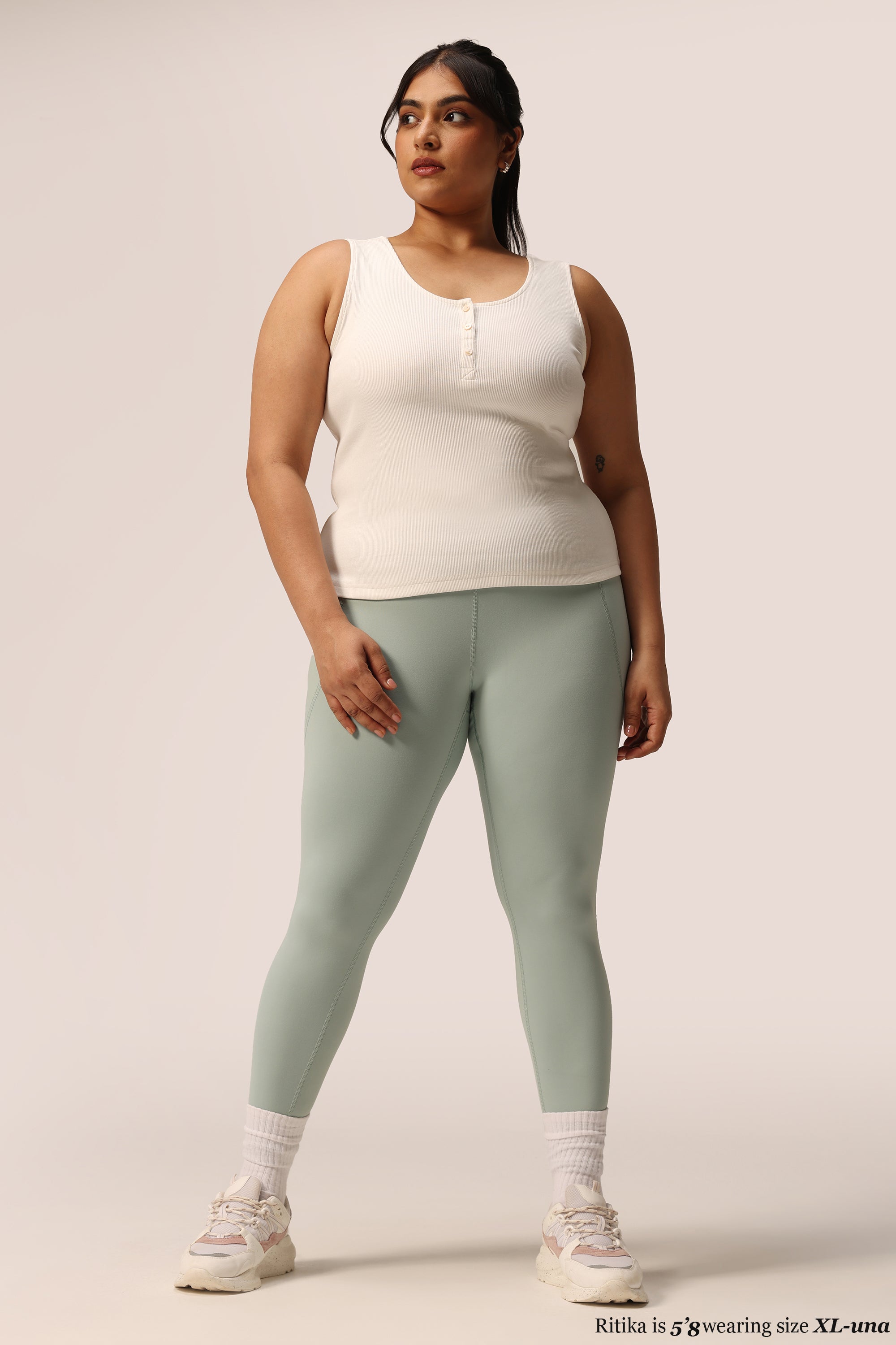 Blissentials Round Neck Henley Tank - BlissClub