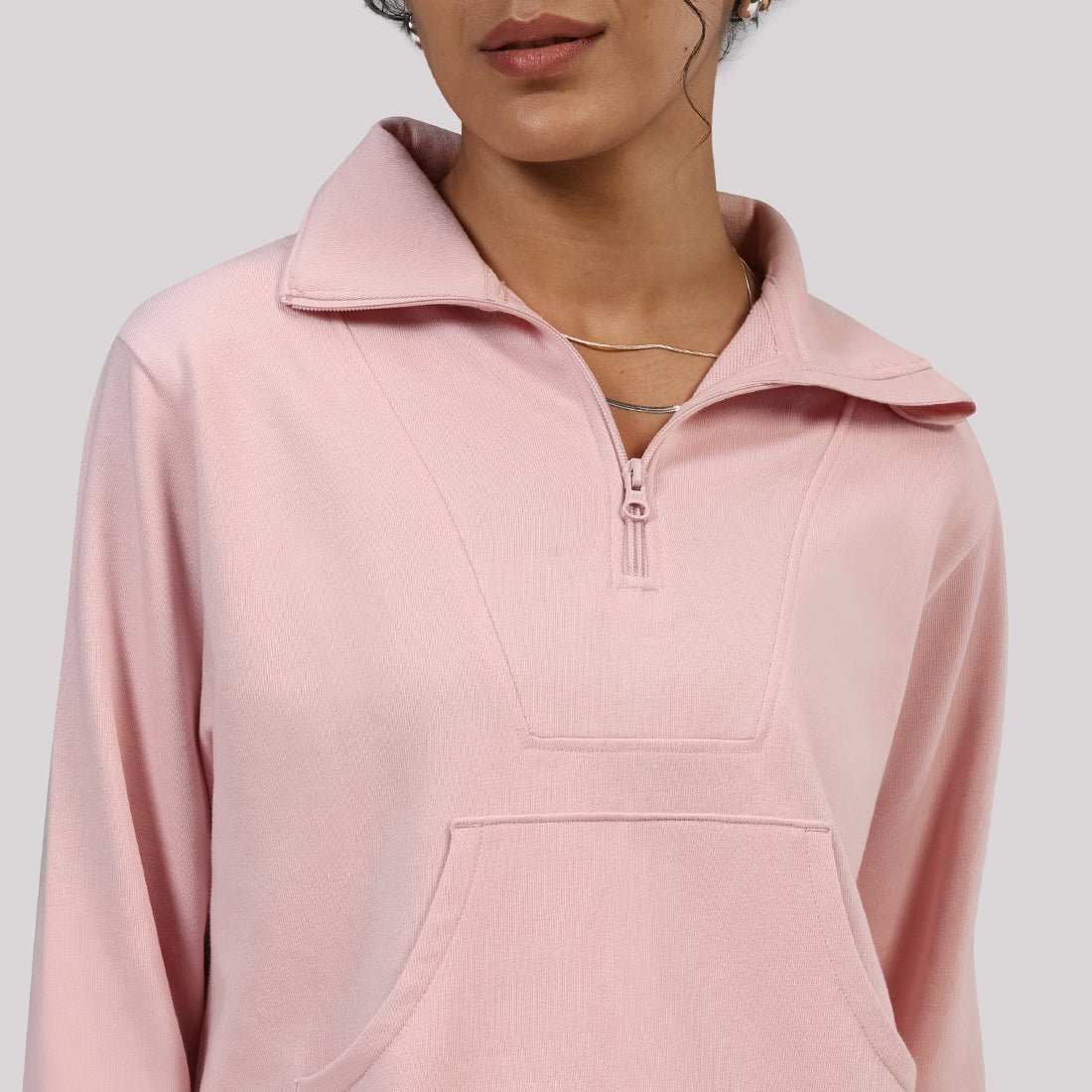 BlissTerry™ Cotton Pullover with Zipper - BlissClub