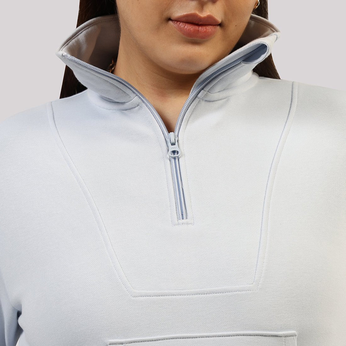 BlissTerry™ Cotton Pullover with Zipper - BlissClub