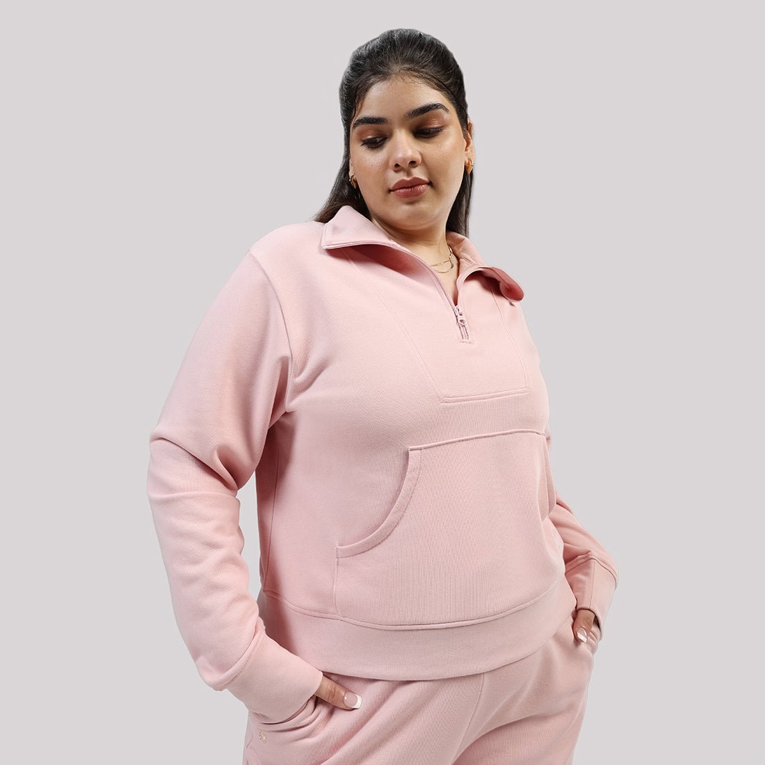 BlissTerry™ Cotton Pullover with Zipper - BlissClub