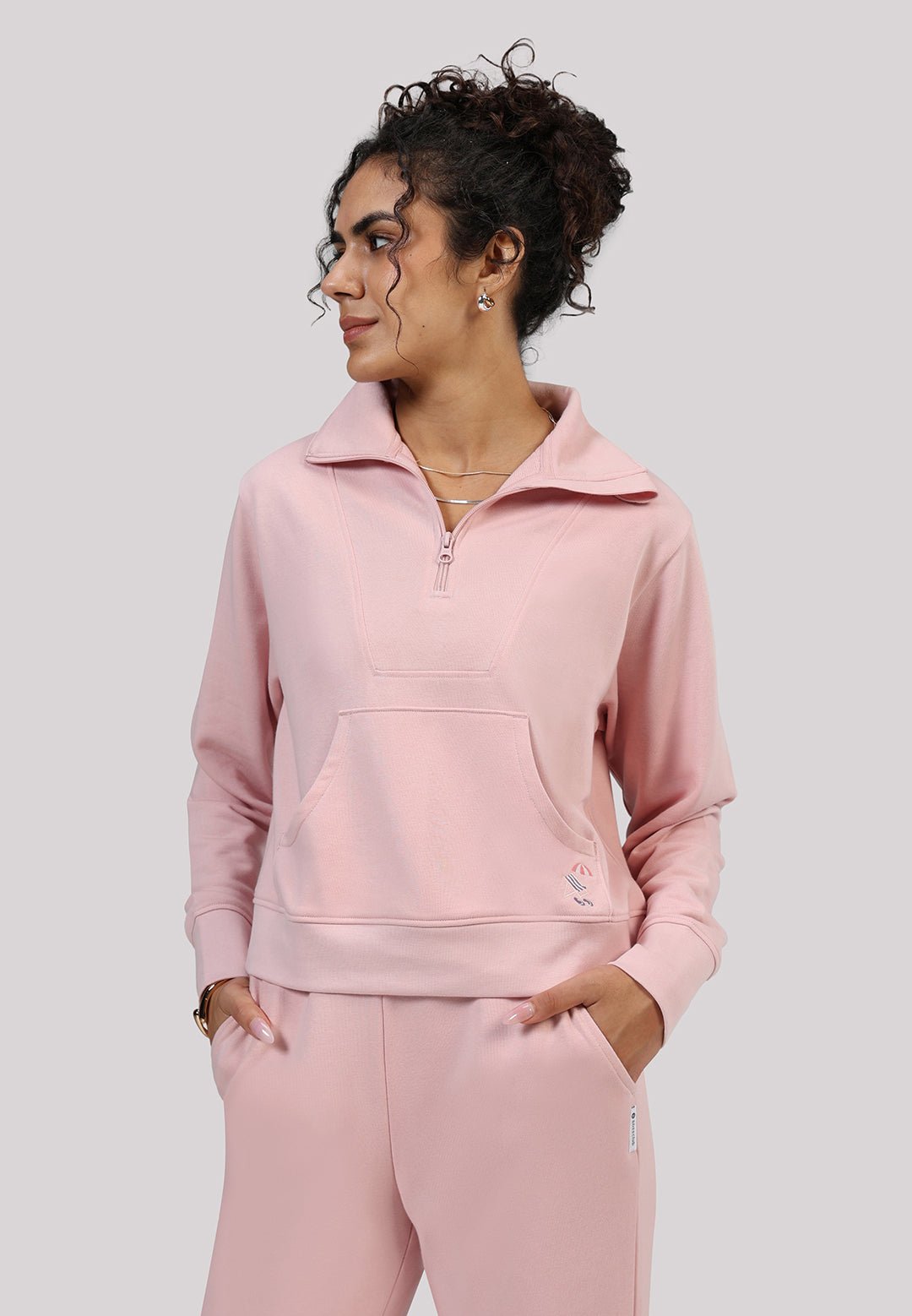 BlissTerry™ Cotton Pullover with Zipper - BlissClub