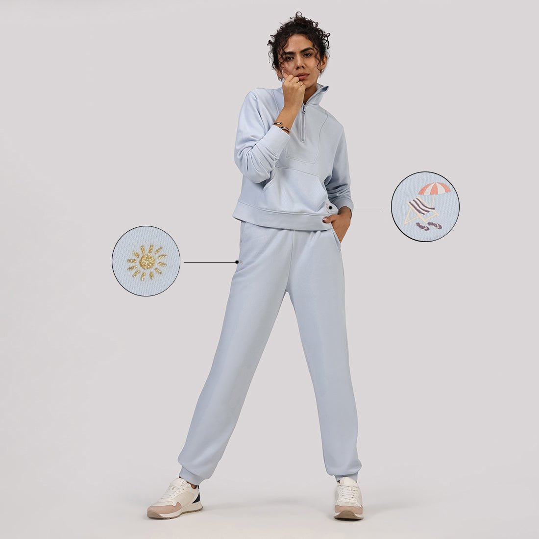 BlissTerry™ Cotton Pullover with Zipper - BlissClub