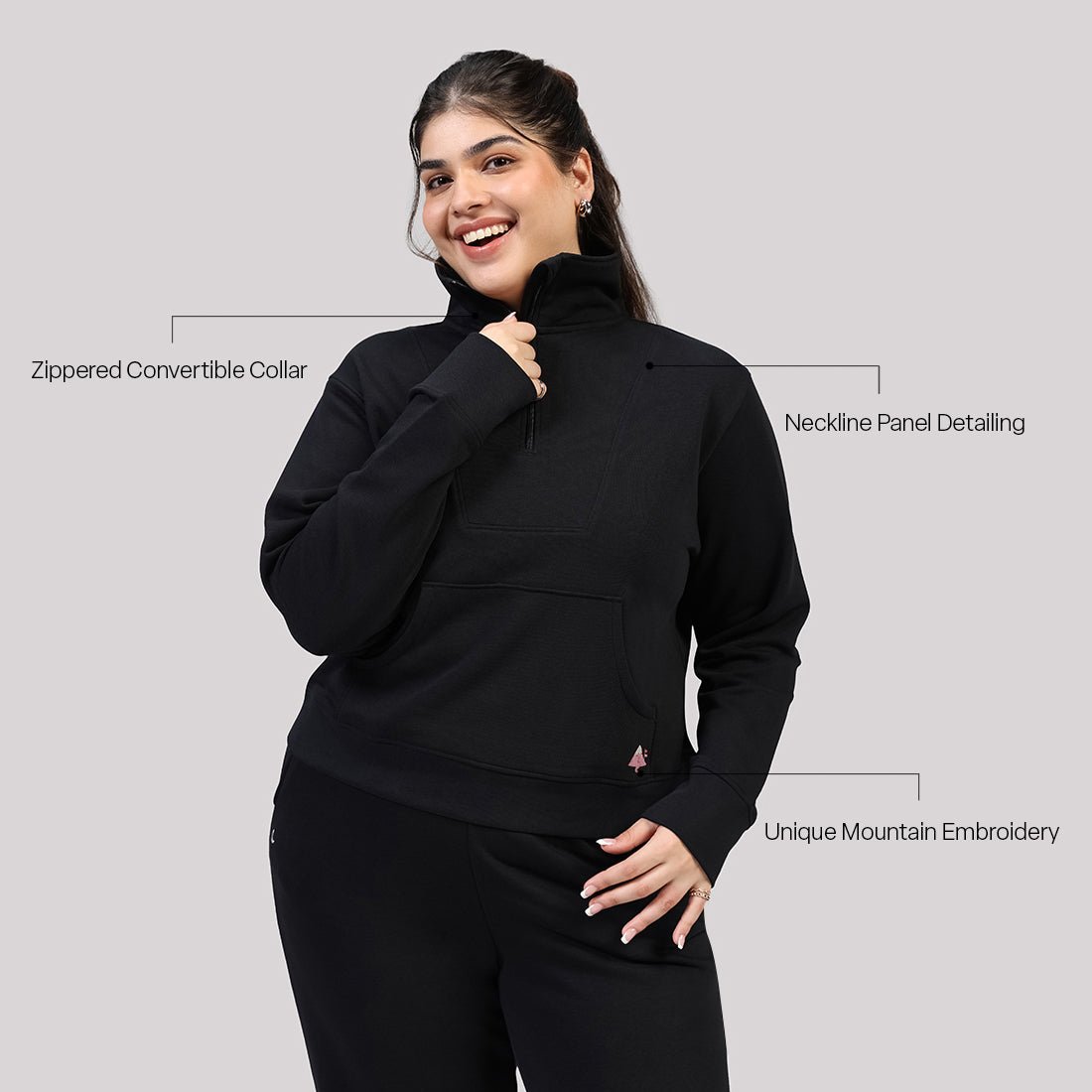 BlissTerry™ Cotton Pullover with Zipper - BlissClub