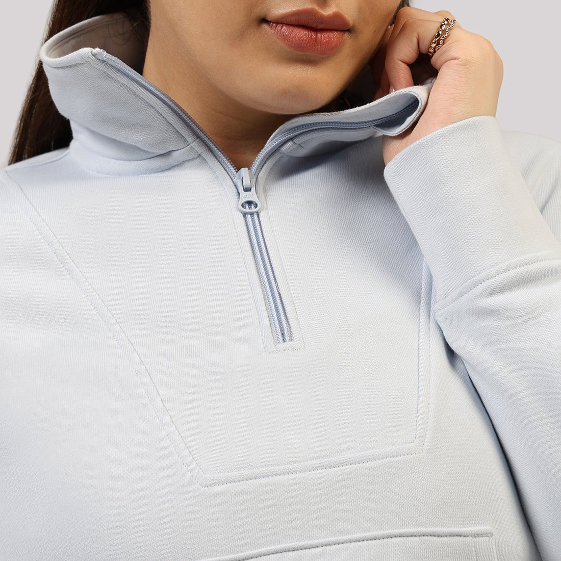 BlissTerry™ Cotton Pullover with Zipper - BlissClub