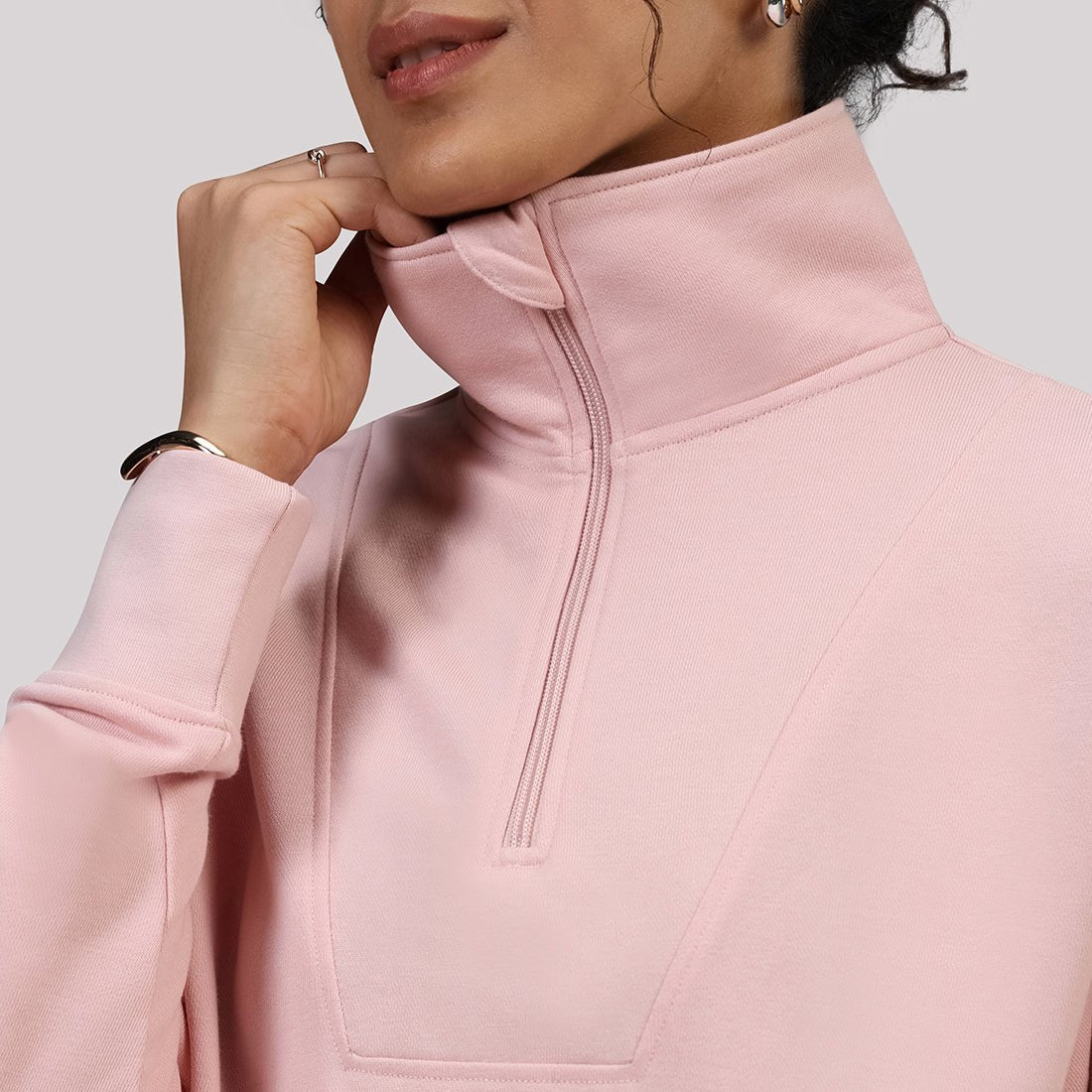 BlissTerry™ Cotton Pullover with Zipper - BlissClub