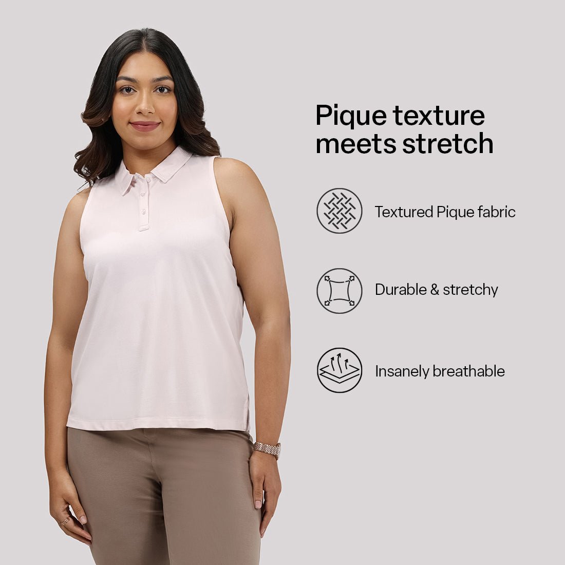 Classic Pique Sleeveless Polo - BlissClub