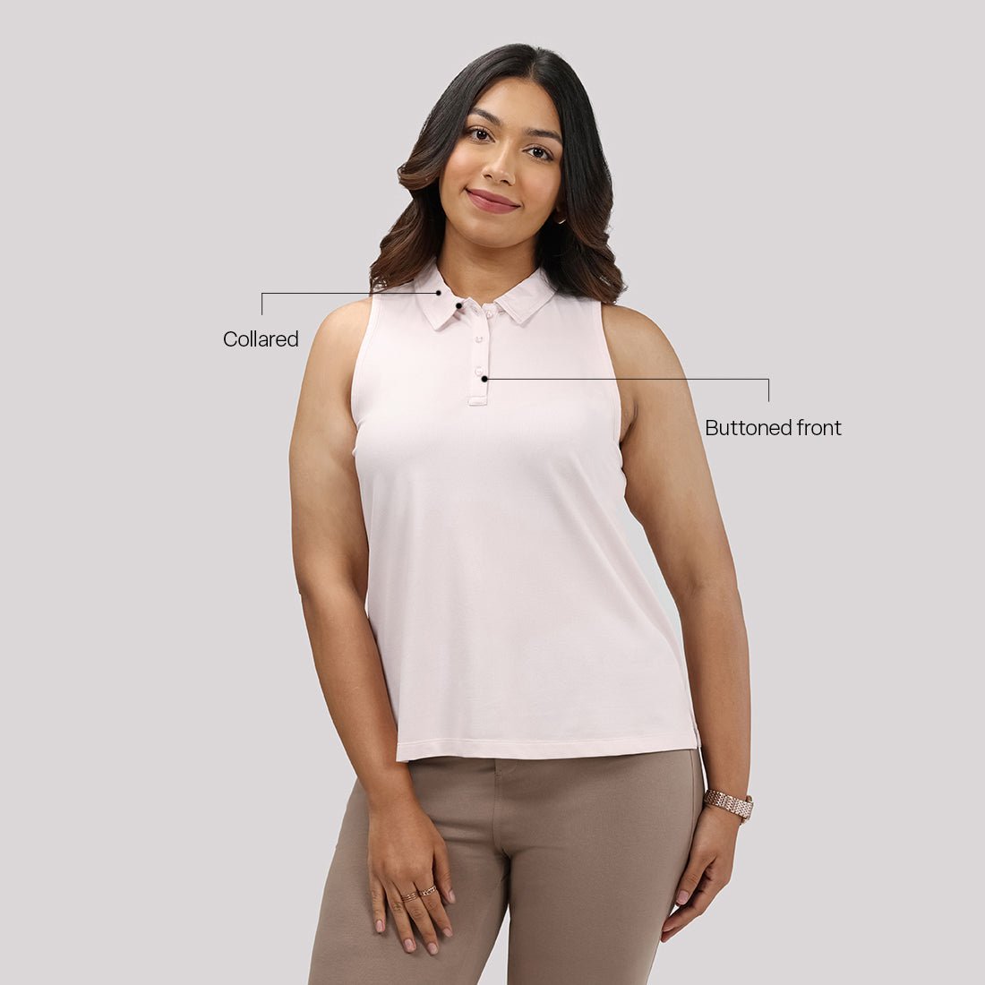 Classic Pique Sleeveless Polo - BlissClub