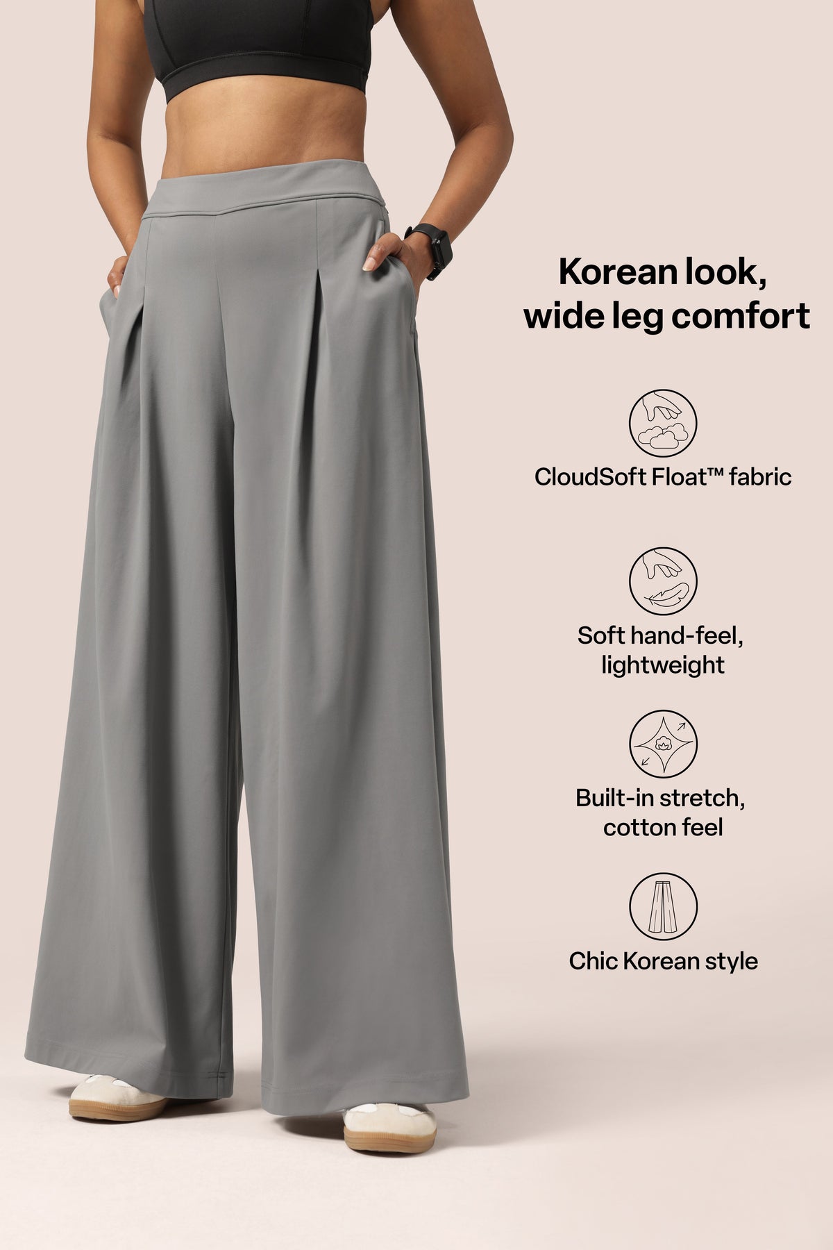 Cloud Box Pleated Korean Pant - BlissClub