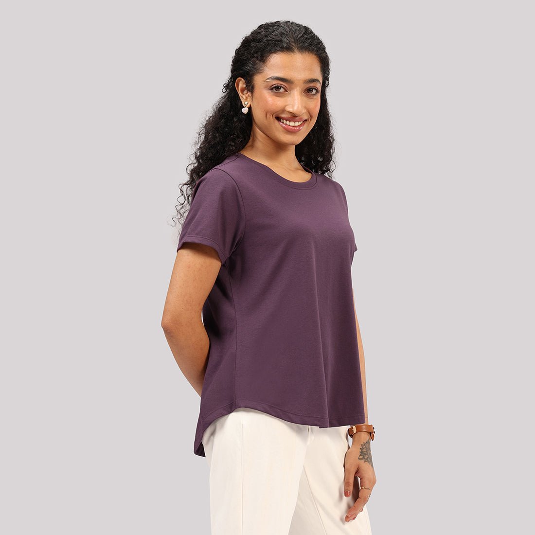 Cotton Pro Curved Hem Tee - BlissClub