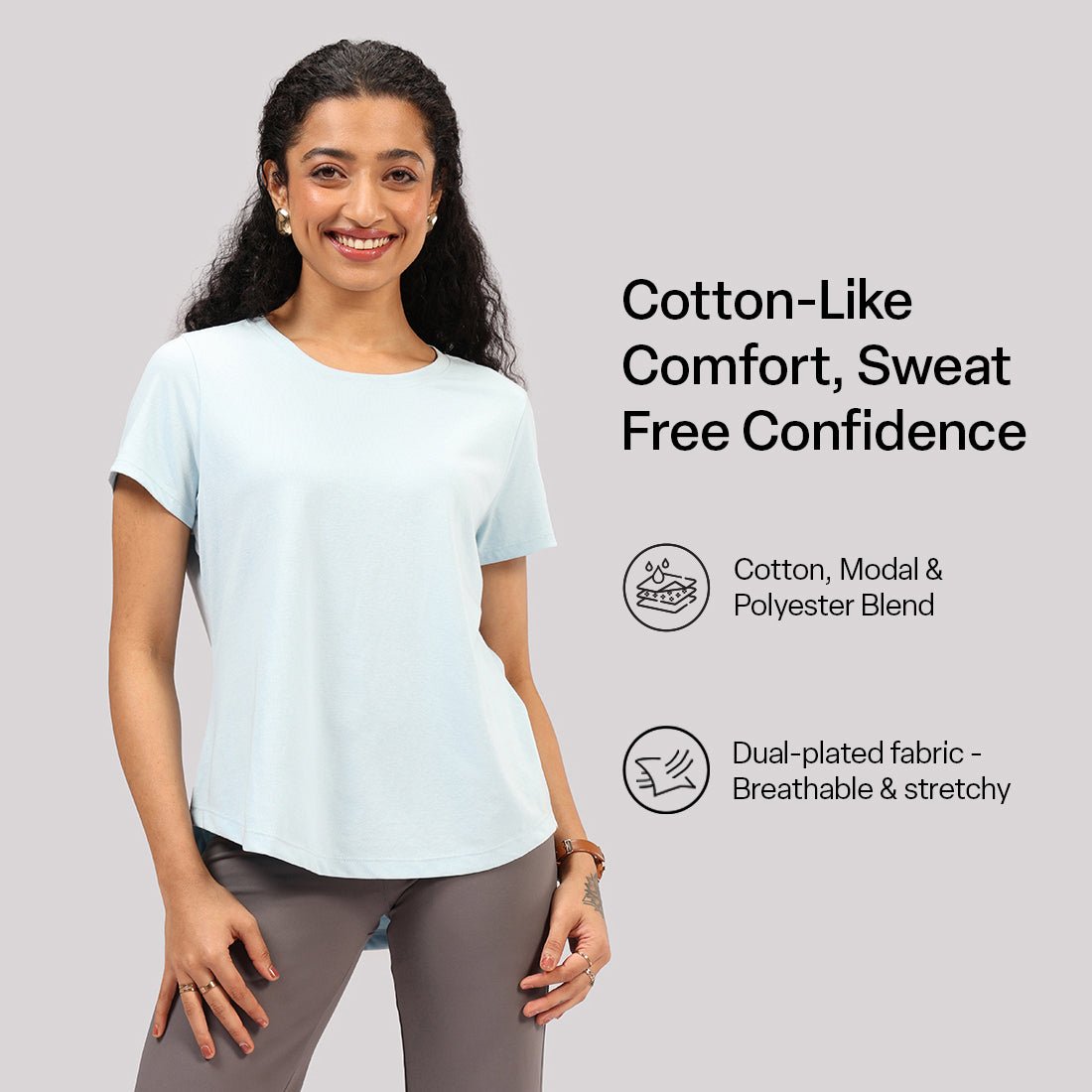 Cotton Pro Curved Hem Tee - BlissClub