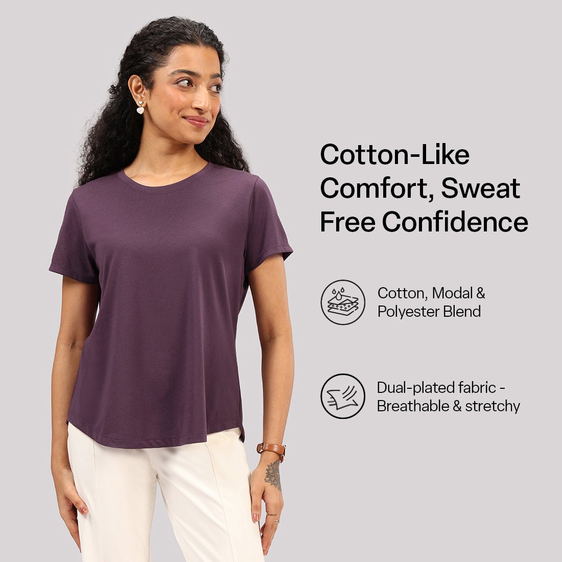 Cotton Pro Curved Hem Tee - BlissClub