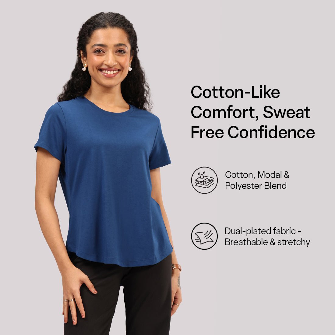 Cotton Pro Curved Hem Tee - BlissClub