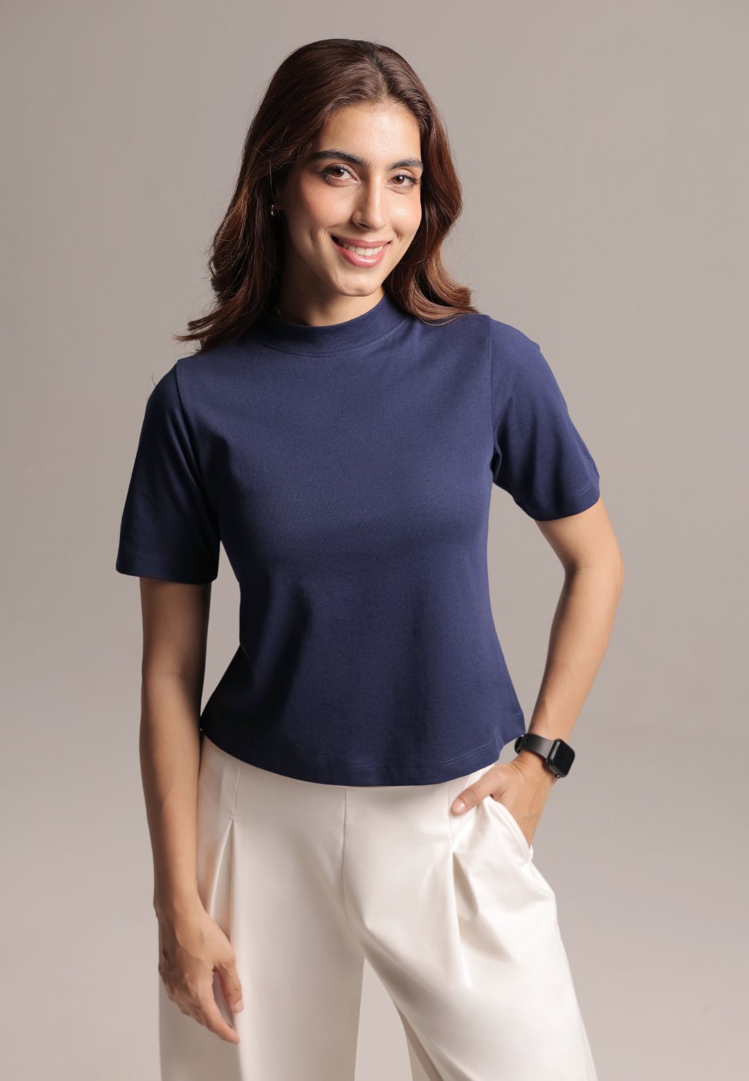 Cotton Pro High Neck Top - BlissClub