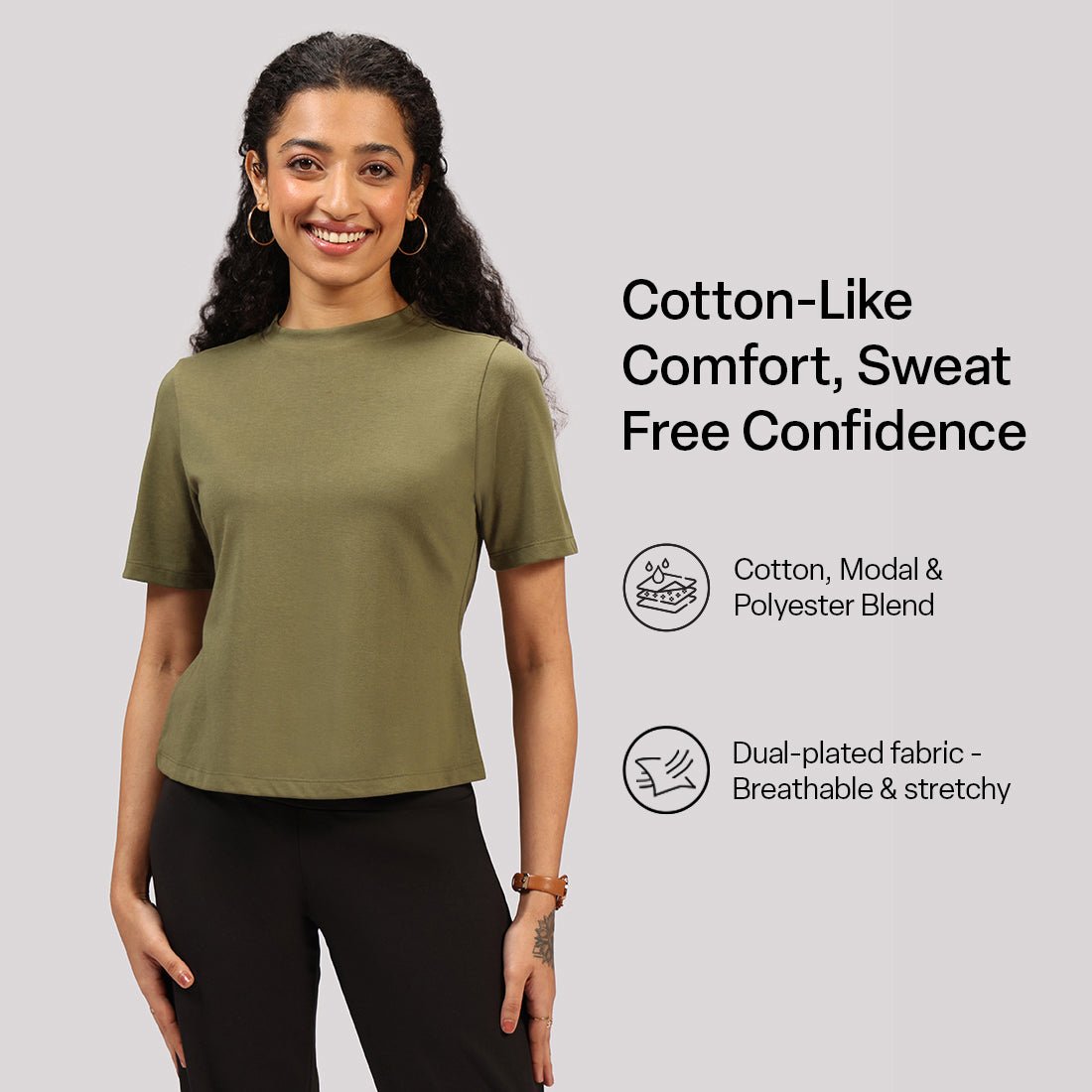 Cotton Pro High Neck Top - BlissClub