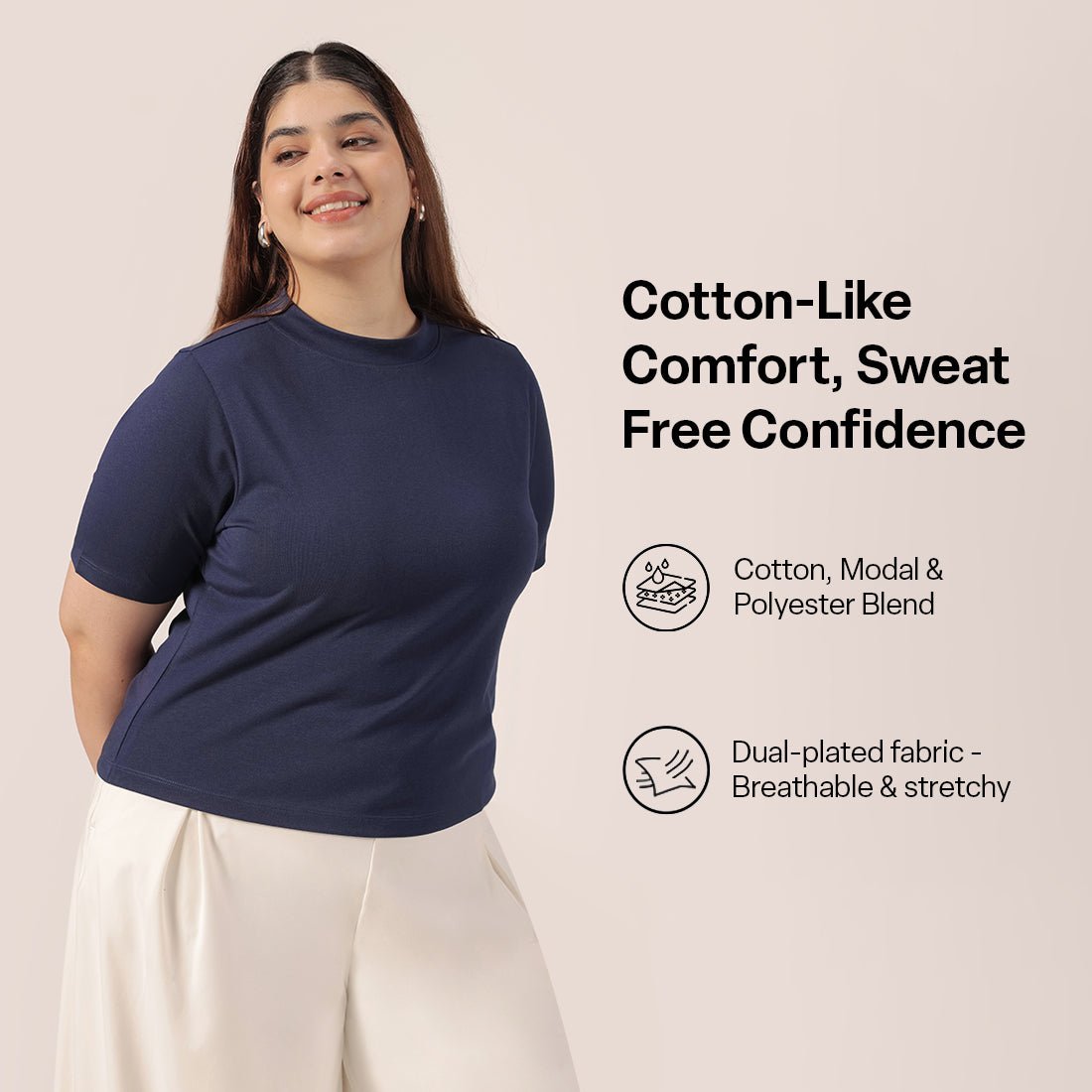 Cotton Pro High Neck Top - BlissClub