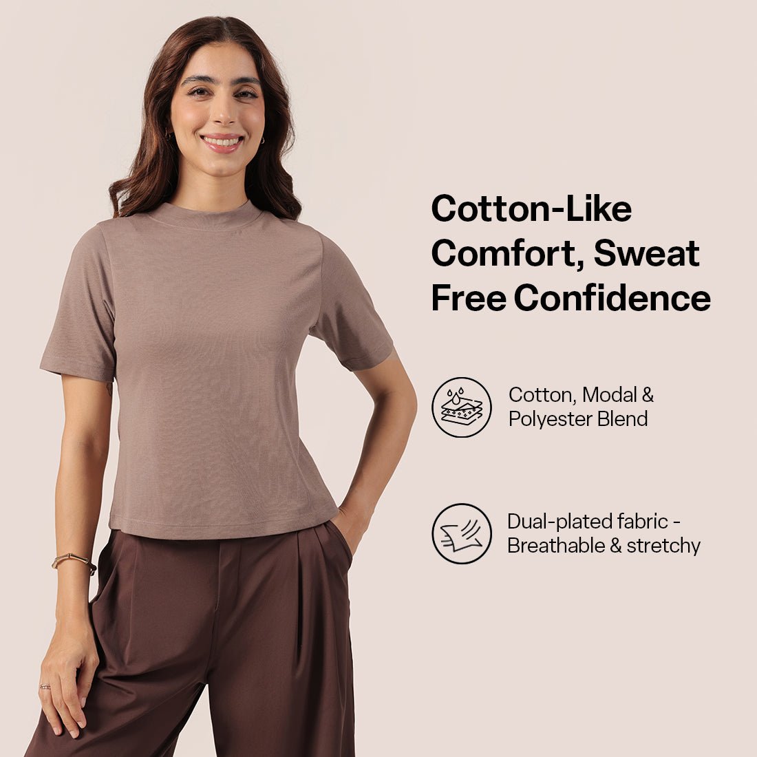 Cotton Pro High Neck Top - BlissClub