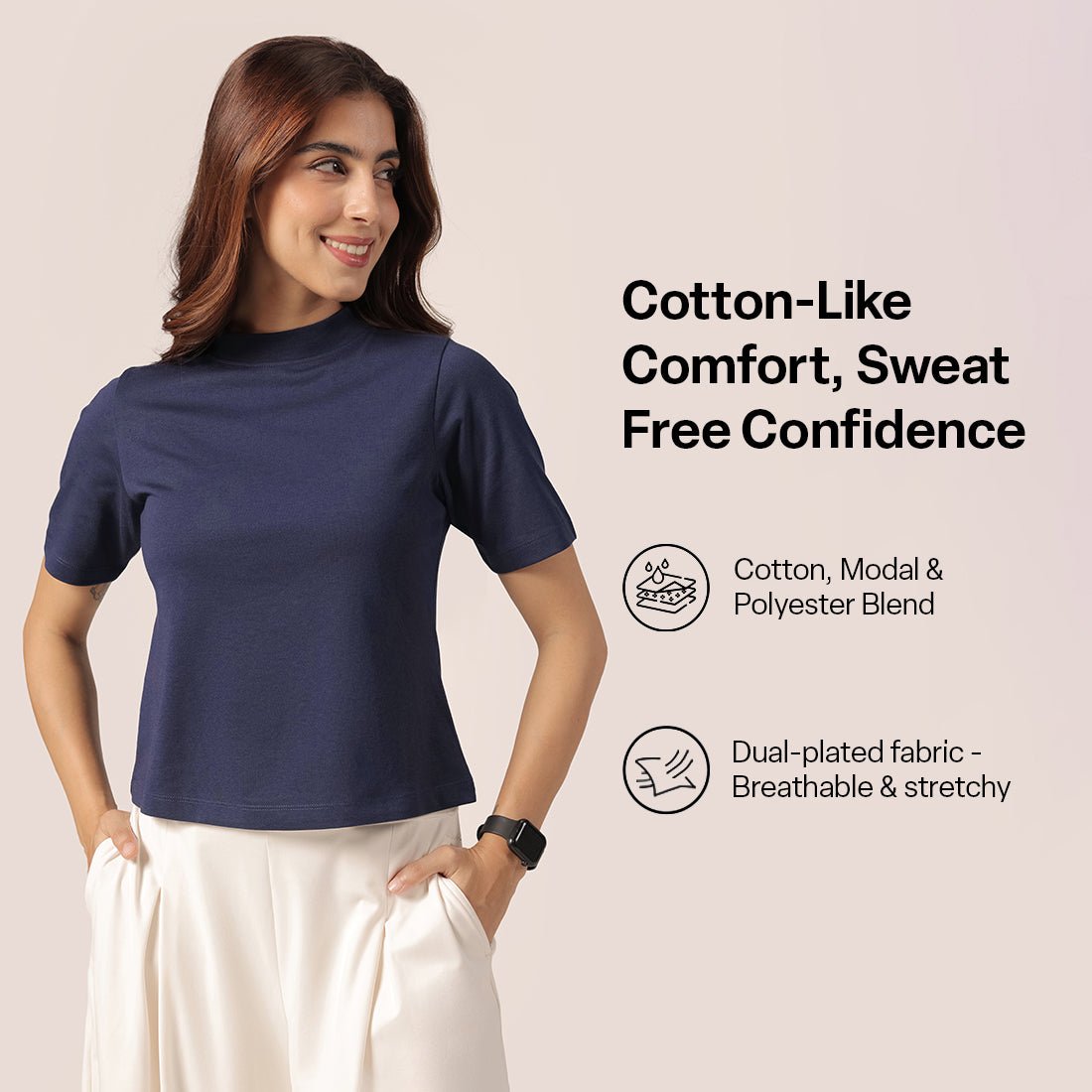 Cotton Pro High Neck Top - BlissClub