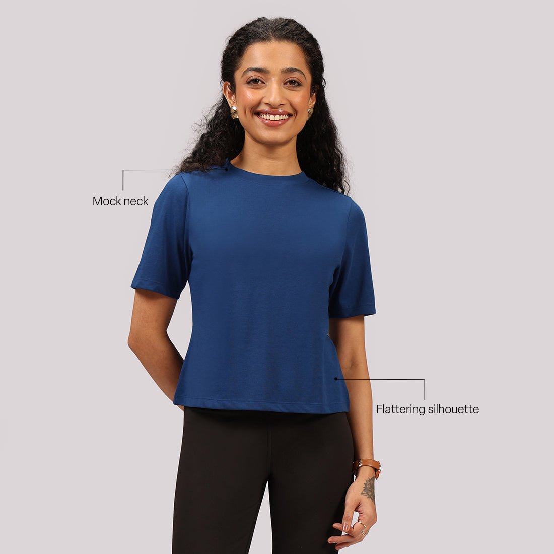 Cotton Pro High Neck Top - BlissClub