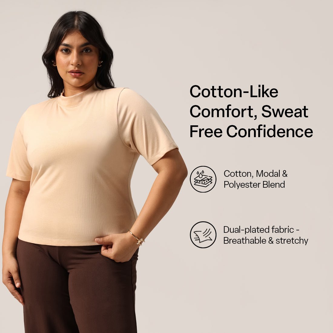 Cotton Pro High Neck Top - BlissClub