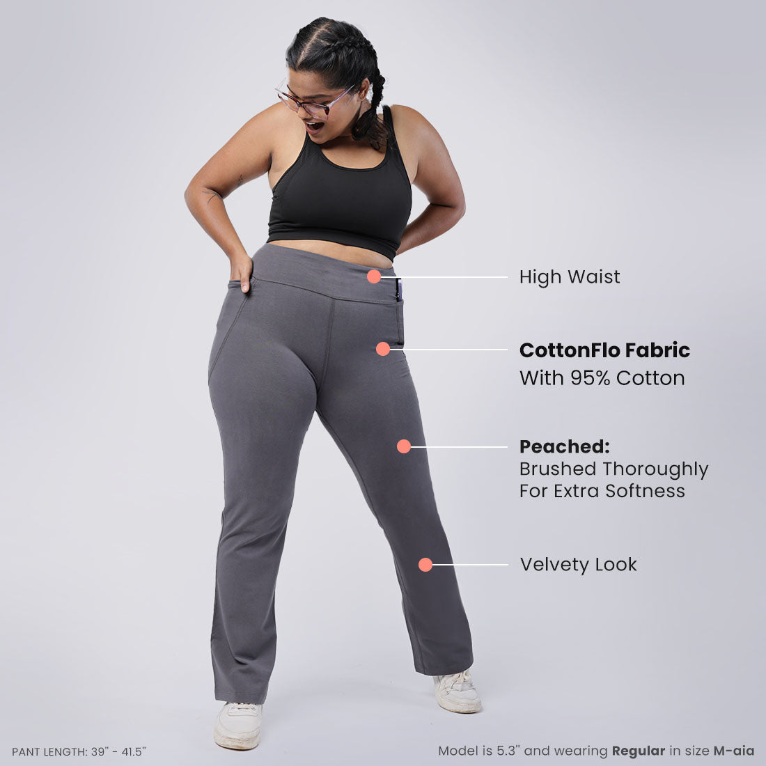 Groove-In Cotton Flare Pants Tall
