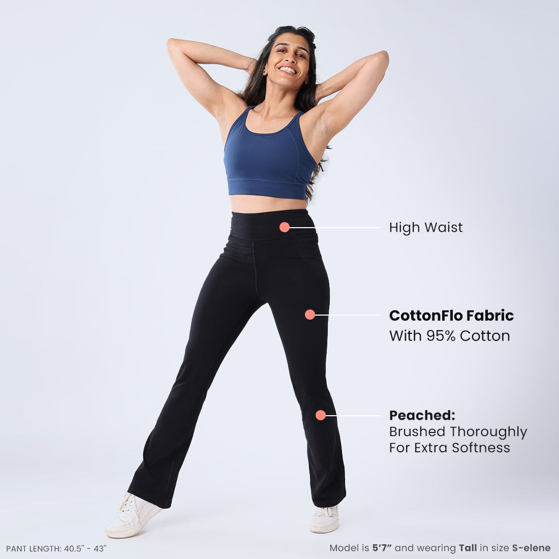 Groove-In Cotton Flare Pants Tall